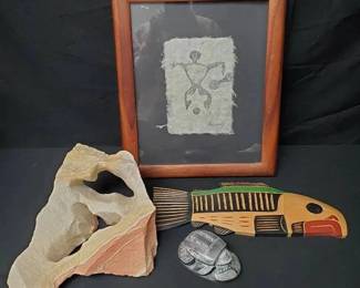 CT545Vintage Egyptian Scarab Beetle And More