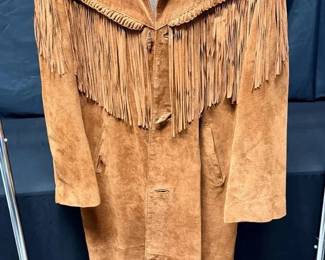 CT582VFull Length Suede Coat