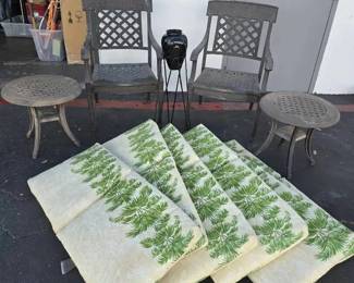 CT557Cast metal chairs and more