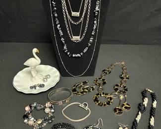 KN310Costume, Jewelry  Brown, Black, Silver  Gold Tones