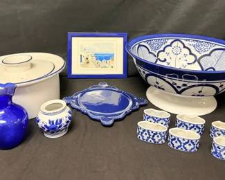 CT551Greece Blue Serving Lot
