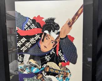 CT140VVintage Hishashi Otsuka Spirit Of Musashi Signed Litho