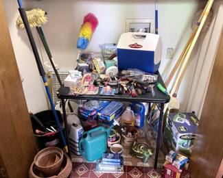 pots, planters, tools, mops, oreck vacuum
