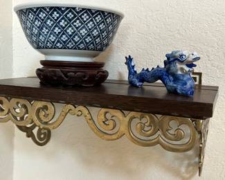 Asian bowls, figurines