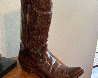 Vintage ceramic cowboy boot