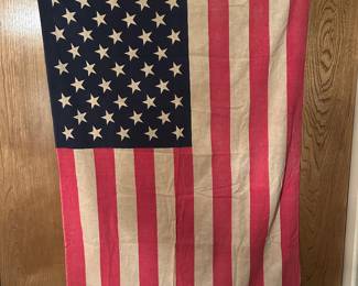 Vintage 50 star cotton American flag