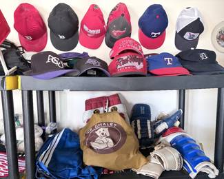 vintage sports gear, sports hats, detroit red wings