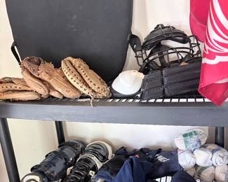 wilson, spalding baseball gloves, umpire and catcher gear 