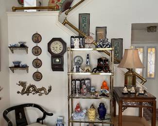 Asian-inspired furniture, decor and lighting