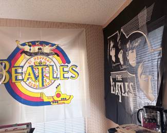 Beatles banners and flags