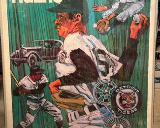 Vintage sports posters Detroit Tigers