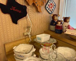 Vintage Corningware, Pyrex and 90’s potholders