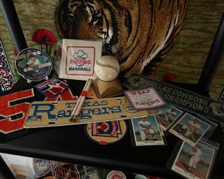 Vintage Baseball and rangers collectibles