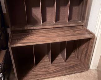 Retro stackable record and cassette stand