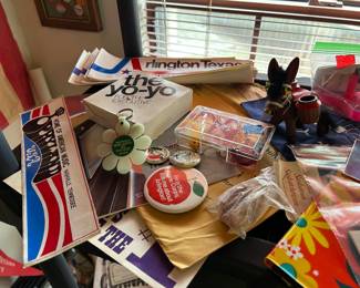 Mid-century vintage collectibles and Arlington-local pieces