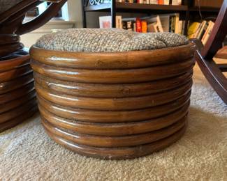 Rattan footstool - VINTAGE AND AWESOME