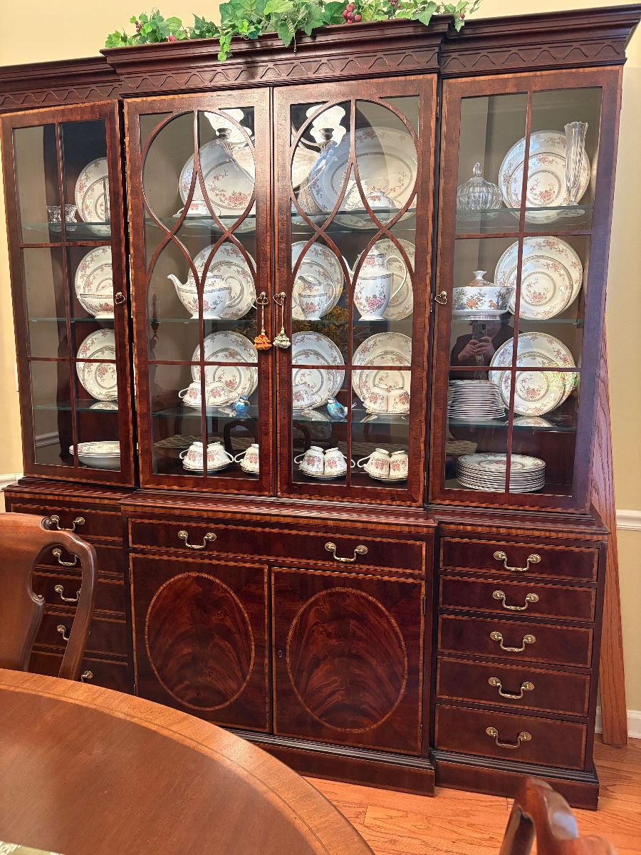 Lighted china cabinet. China not available 