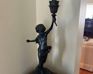1 of 2 bronze candelabras 