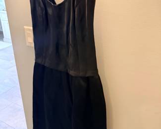 Black silk sleeveless dress
