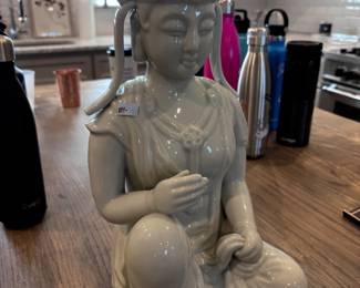 White porcelain seated Guanyin / Buddha figurine