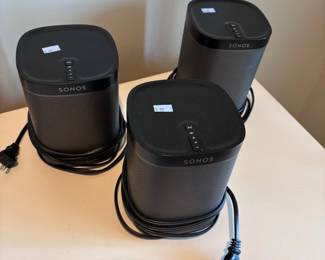 Set of 3 Sonos wireless speakers, black