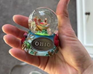 Small Ohio souvenir snow globe