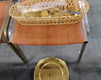 24k gold-plated flatware set and Plates