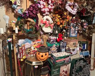 Tons of holiday decor