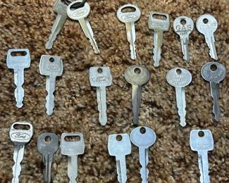 Vintage ford car and gas keys