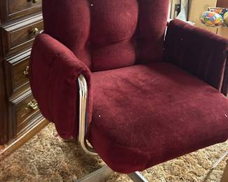 MCM velvet office chair 