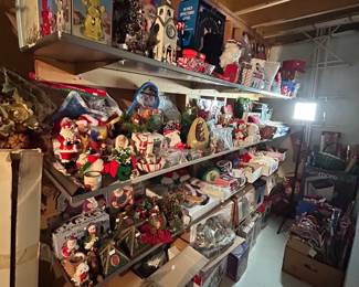 Tons of Christmas decor