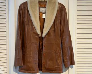 Vintage Wilson Leather patchwork coat
