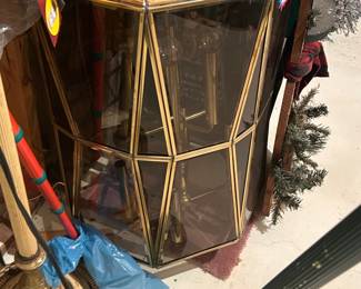 Huge glass swag lamp