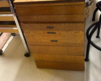 Vintage smaller wood cabinet 