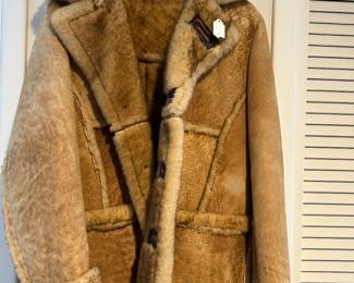 Schott suede leather coat