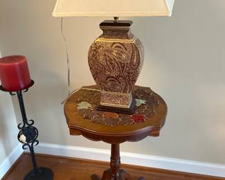 Table  lamp ,candle and holder