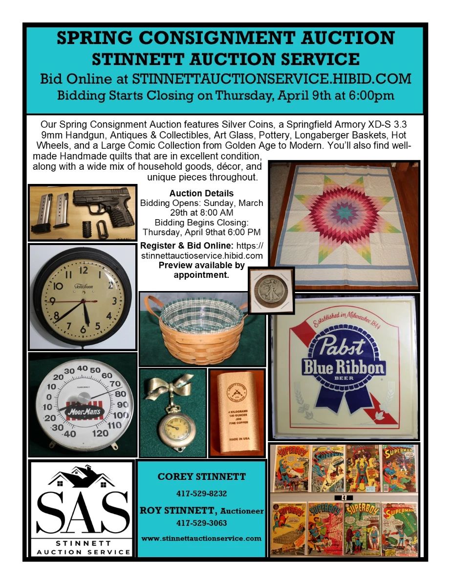 SPRING CONSIGNMENT AUCTION FLYER