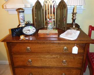 Antique Oak Chest (See Next Picture)
