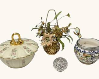 Decorative Ceramic, Metal  Floral Accent Collection