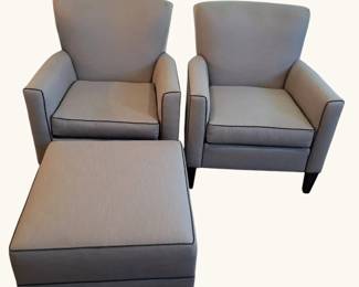 Ethan Allen Chairs And Ottoman