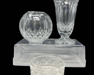 Waterford Crystal Vase, Bowl, and Dish