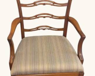 Mahogany ChippendaleStyle Armchair with Carved Ladder Back