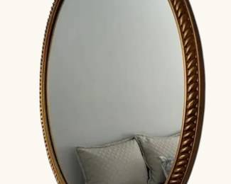 Vintage Gold Framed Round Wall Mirror