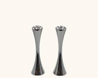Pair Of Nambe Candlesticks Edit with AI