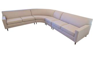 Ethan Allen Marcus Rounded Corner Sectional Sofa Edit with AI