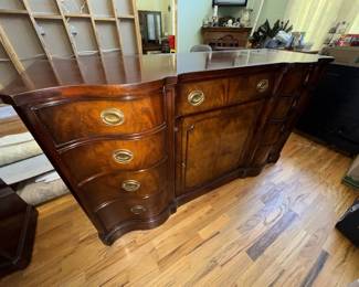 Drexel English Regency Style hutch with manufacture Date of December 1948