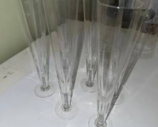 Set of 6 Trumpet Champagne Flutes