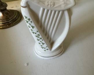 Royal Tara bone china harp handmade by Galway made in Ireland shamrock design