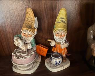 Vintage Goebel porcelain Co-Boy Gnomes Fips, Sam, Candy, Toni & Brad