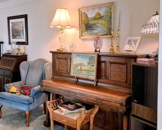 Vintage Antique Ottoman Bench Beech Wood Stool Rare Find!